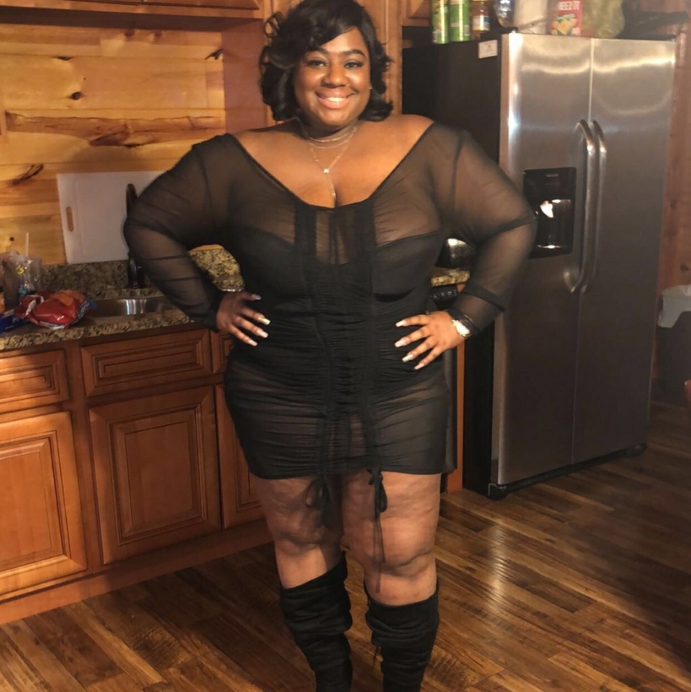 Black Mesh Dress